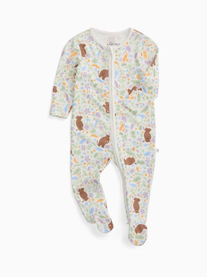 MORI Cream Gruffalo Woods Clever Zip Supersoft Sleepsuit image 3