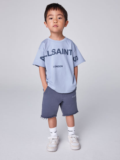 Dsiney Kidz - smALLSAINTS Blue Biggy Oversized T-Shirt and Sweat Shorts Set image 2