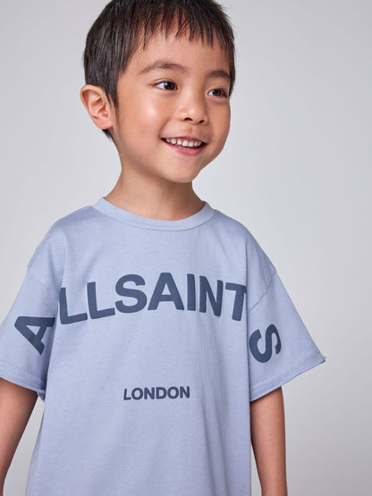 Dsiney Kidz - smALLSAINTS Blue Biggy Oversized T-Shirt and Sweat Shorts Set image 4