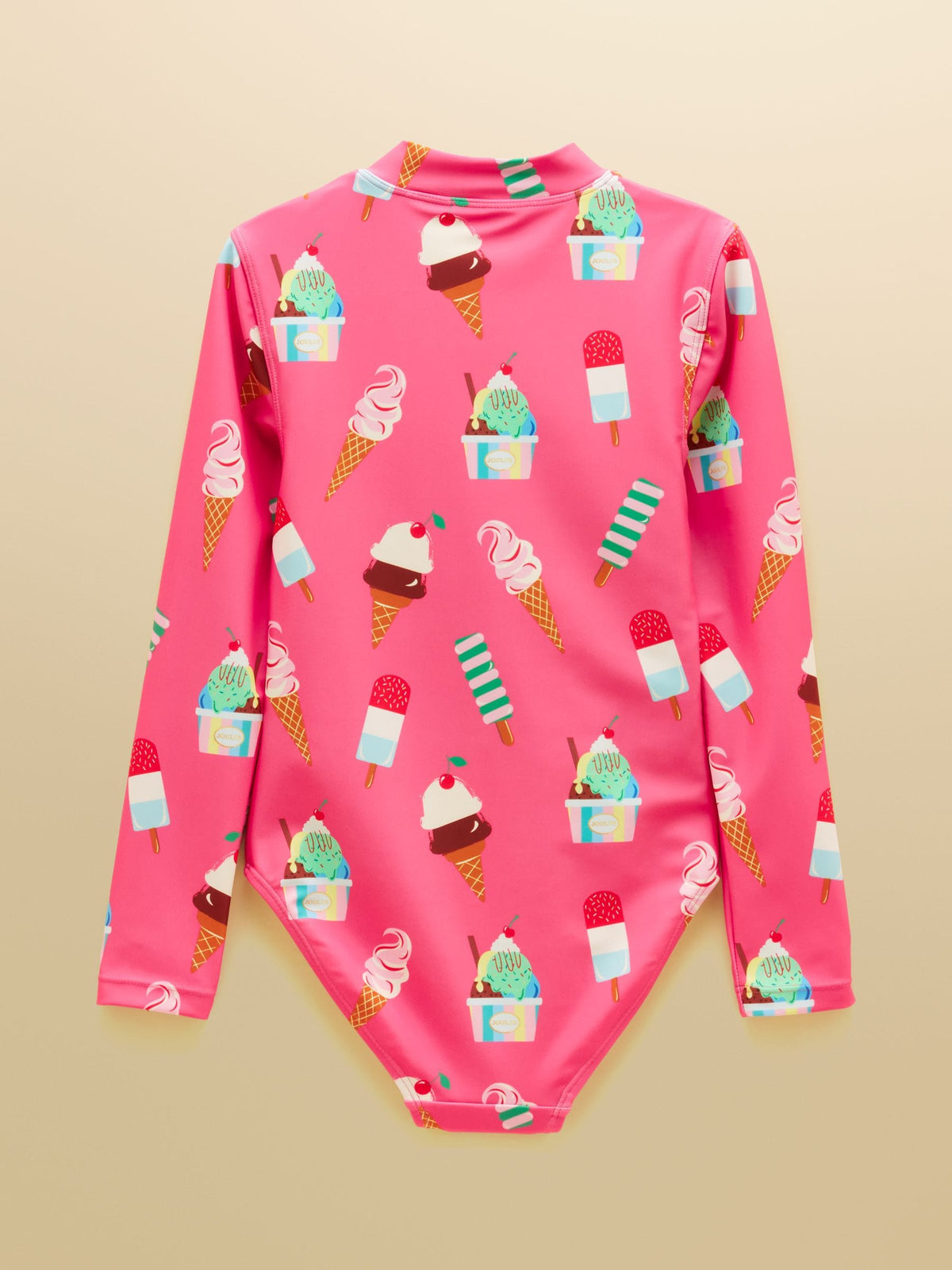 Dsiney Kidz - Joules Girls' Pink Ice Cream Long Sleeve Sunsafe Swimsuit image 2