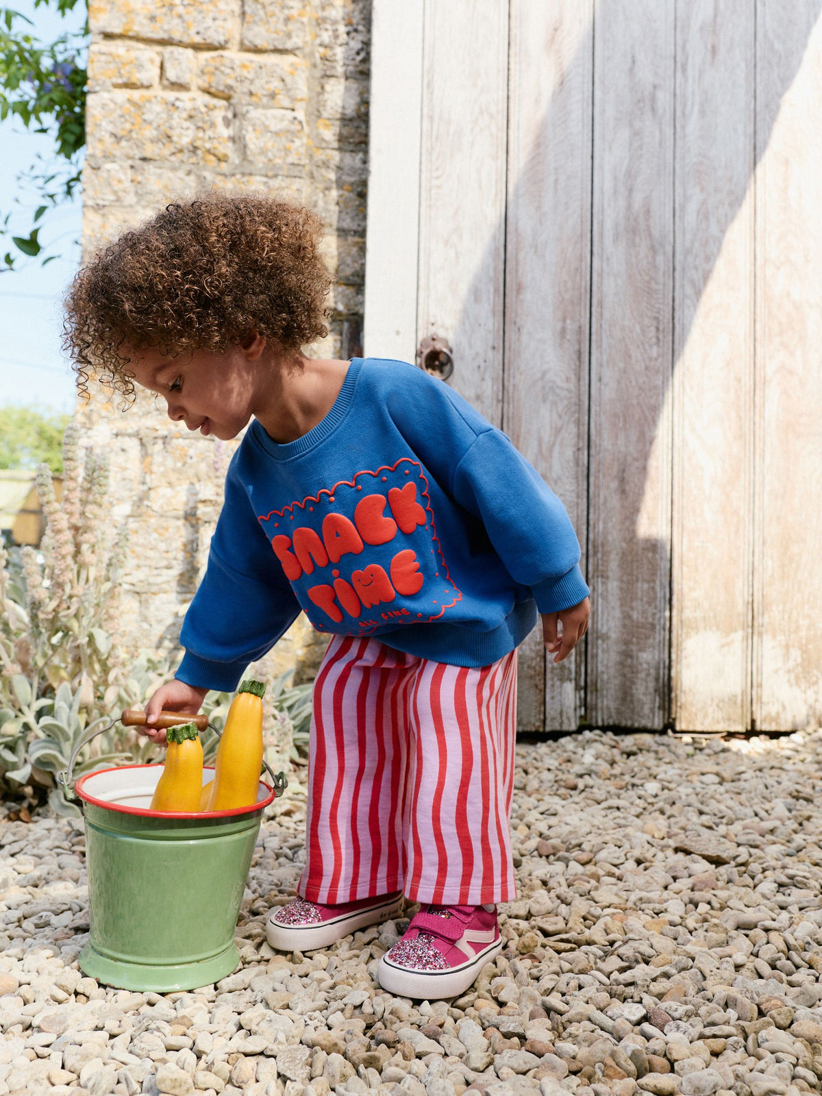 Cobalt Blue Snack Time Sweatshirt and Wide Leg Joggers Set (3mths-7yrs) - image 2