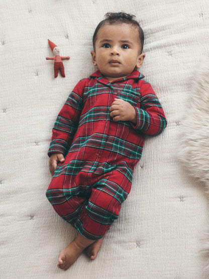 Red Check Christmas Sleepsuit (0mths-3yrs) - image 1