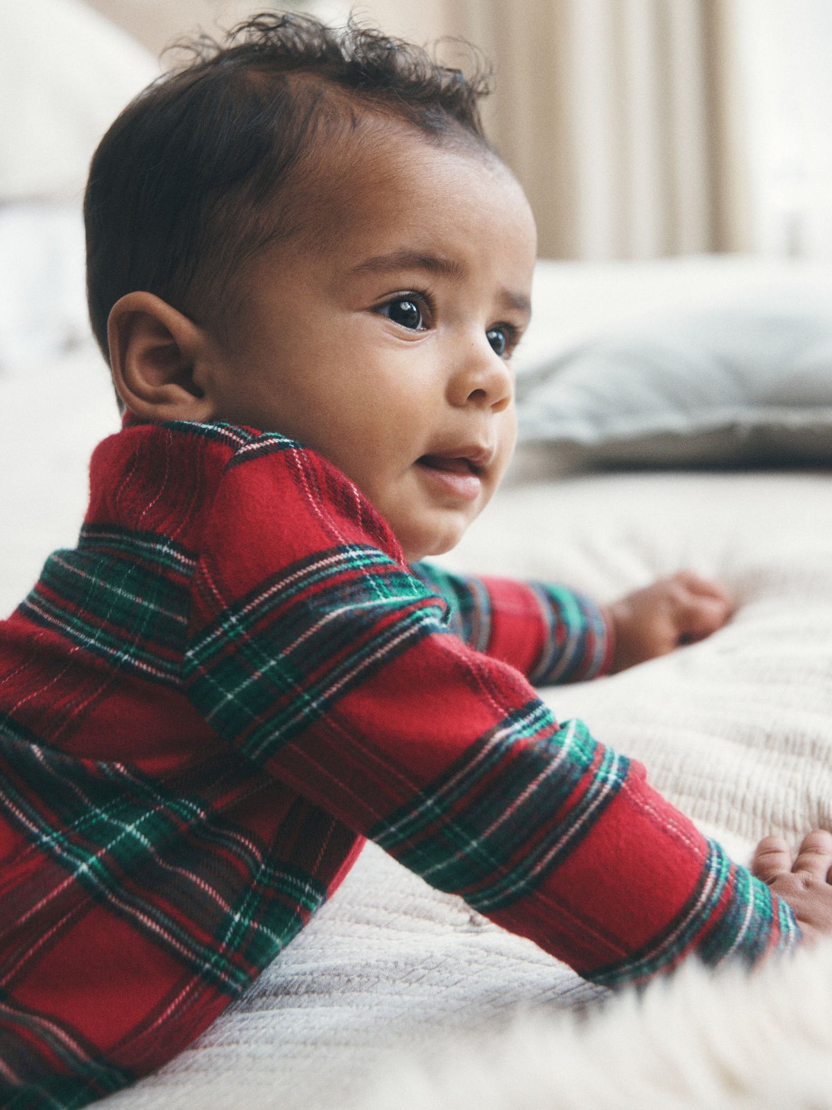 Red Check Christmas Sleepsuit (0mths-3yrs) - image 2