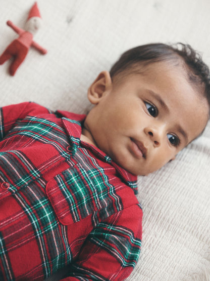 Red Check Christmas Sleepsuit (0mths-3yrs) - image 4