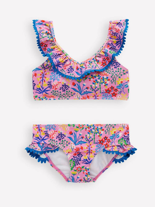 Boden Pink Frill V-Neck Bikini Set image 1