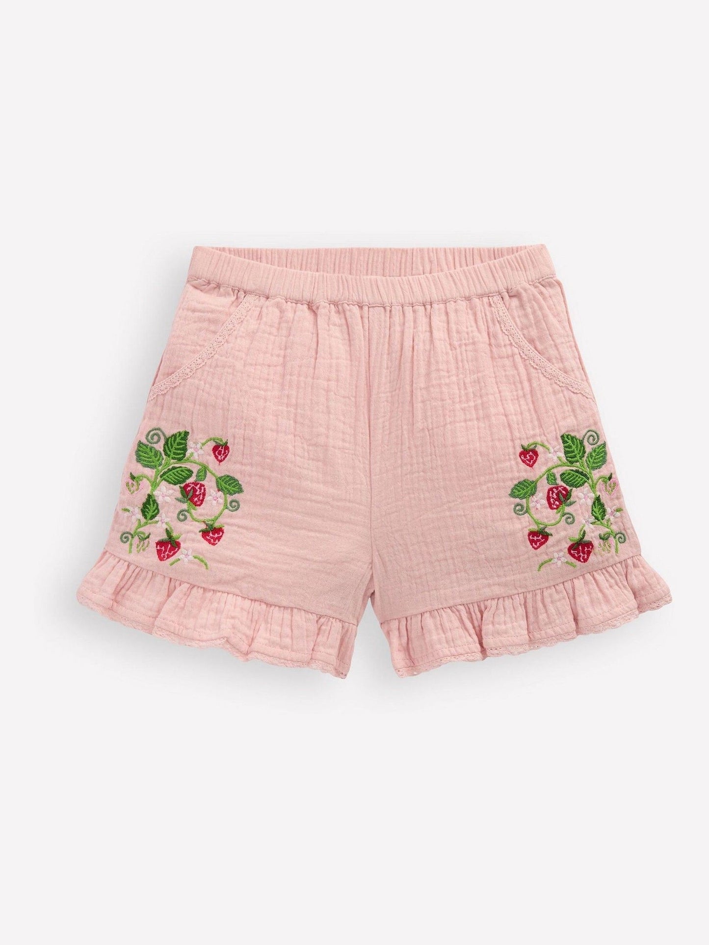 Boden Pink Frill Woven Shorts image 1