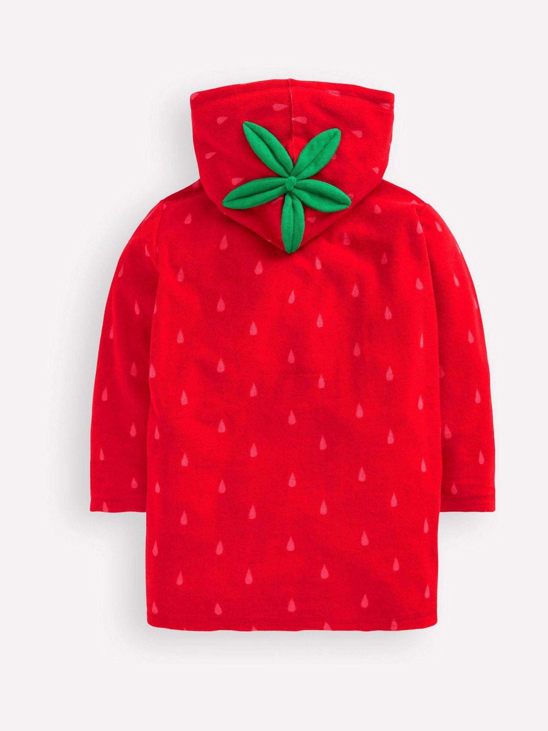 Boden Red Fun Romie Towelling Zip-Up Cover-Up image 2