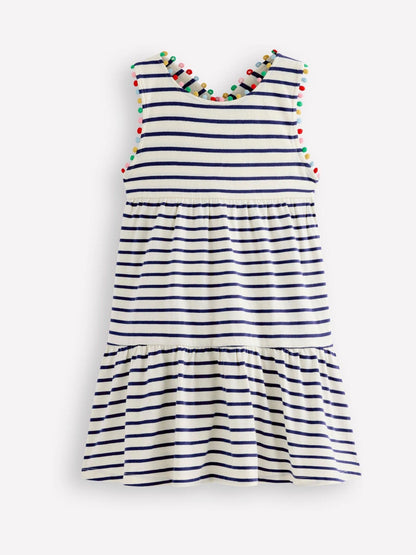 Boden Blue Jersey Cross-Back Dress image 1