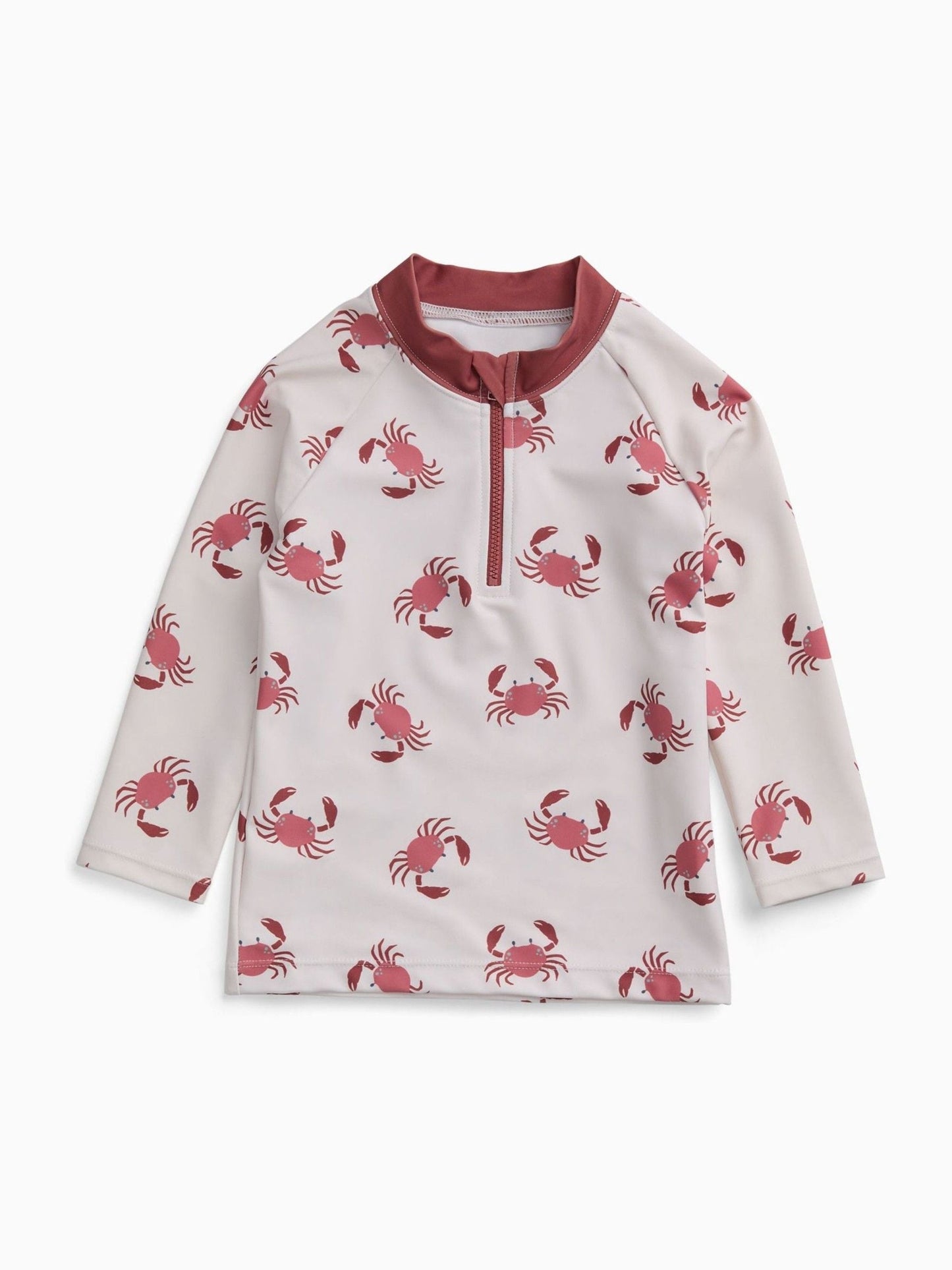 KIDLY by MORI Cream Sunsafe Zip Rash Vest image 5