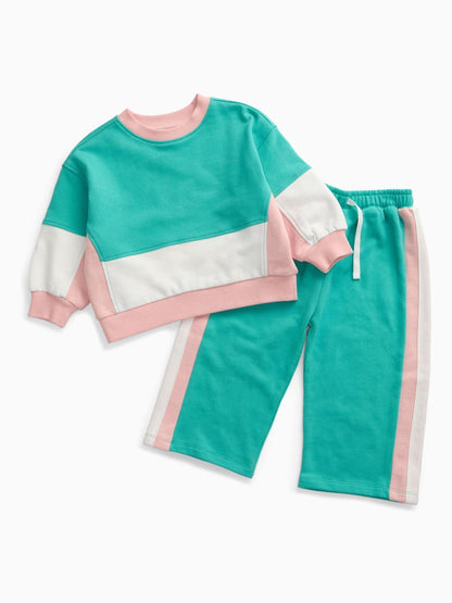 Dsiney Kidz - KIDLY by MORI Blue Colourblock Soft Cotton Oversized Sweatshirt image 6
