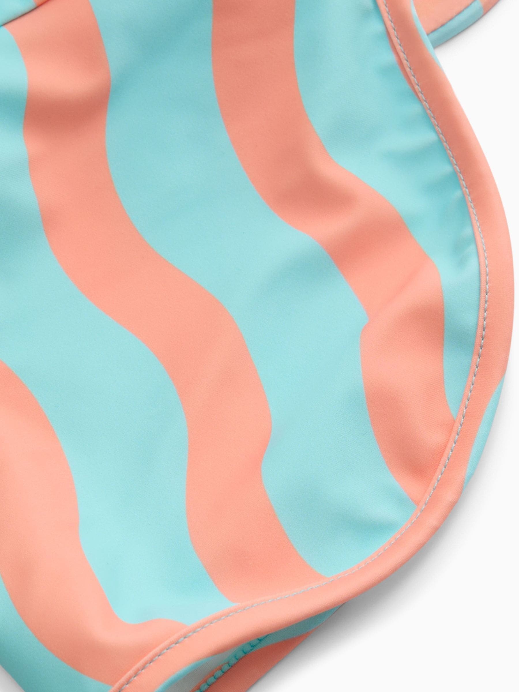 KIDLY by MORI Turquiose Orange Sunsafe Swim Hat image 3