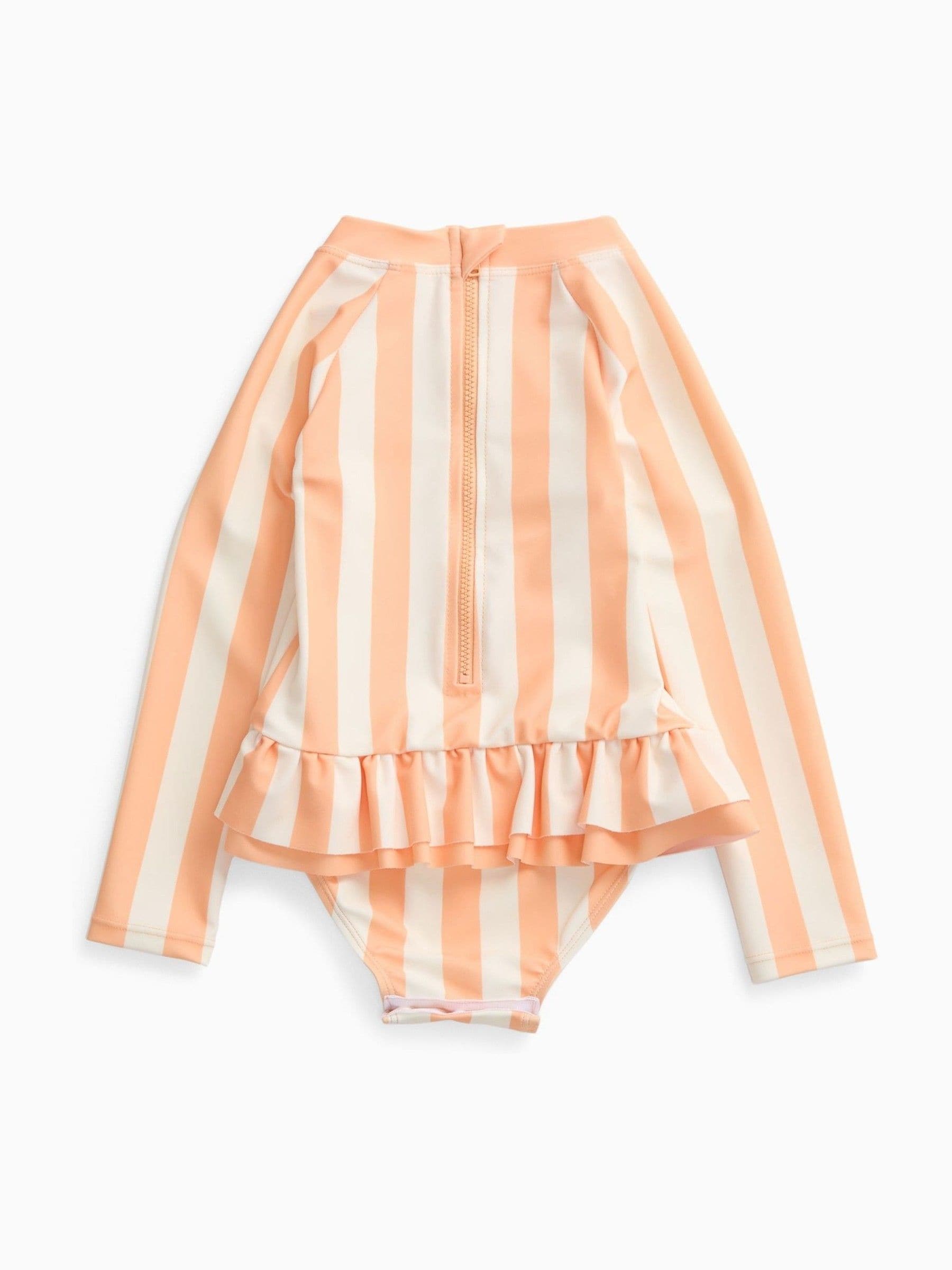 Dsiney Kidz - KIDLY by MORI Orange Frilled Long Sleeve Sunsafe Swimsuit image 5