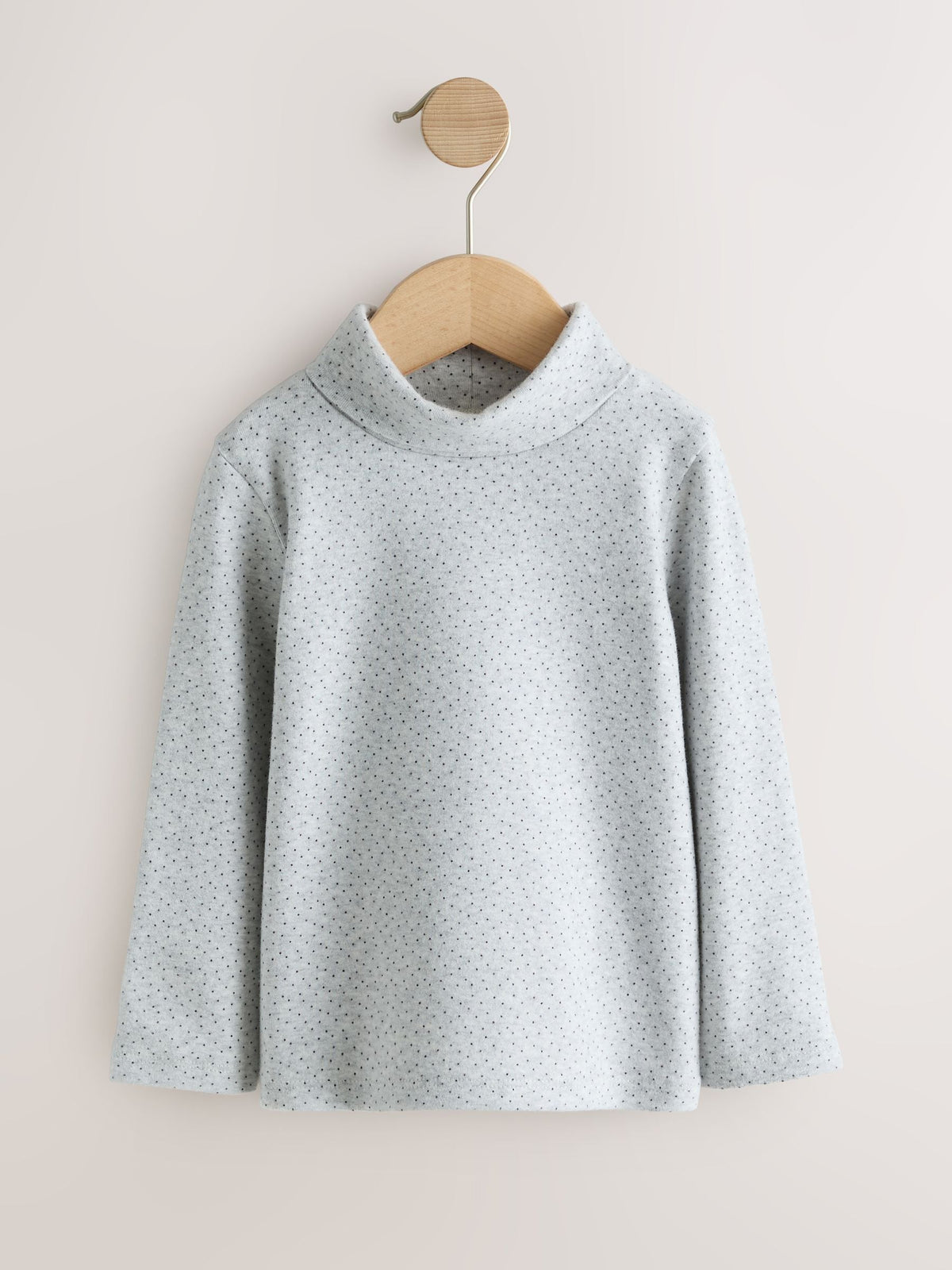 Cream/Pink/Grey Long Sleeve Roll Neck Tops 3 Pack (3mths-7yrs) - image 2
