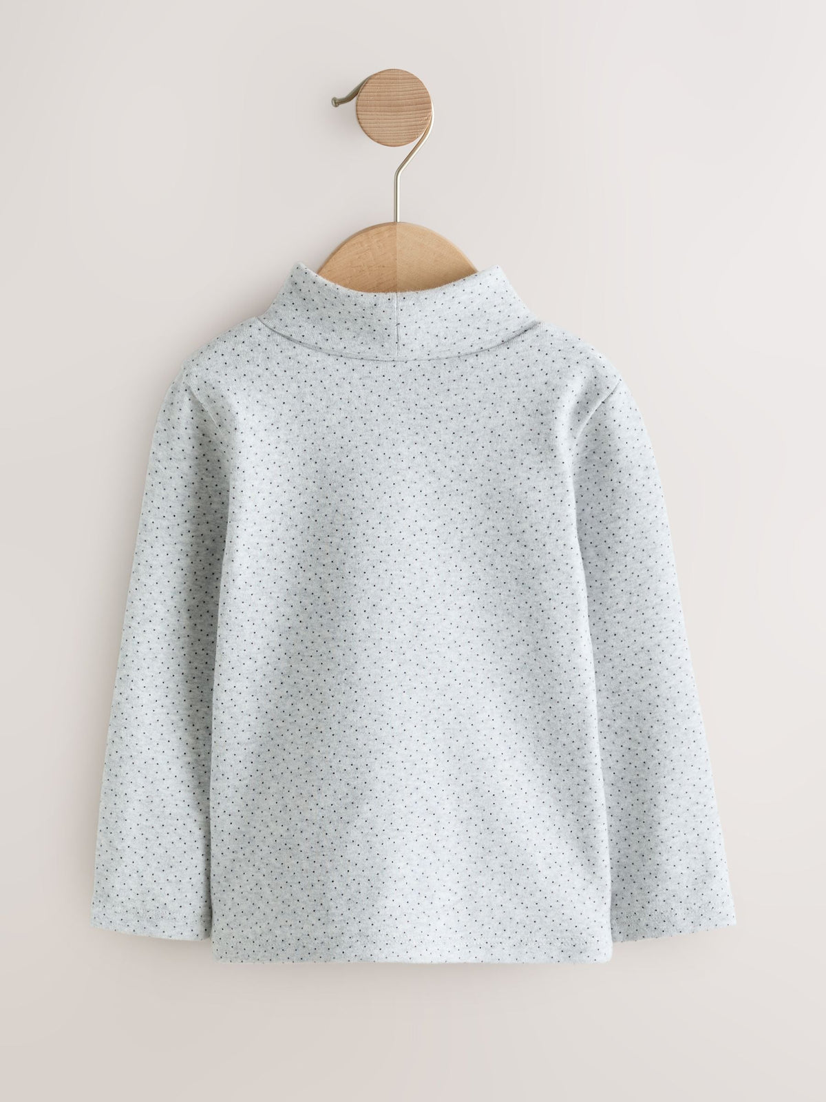 Cream/Pink/Grey Long Sleeve Roll Neck Tops 3 Pack (3mths-7yrs) - image 5
