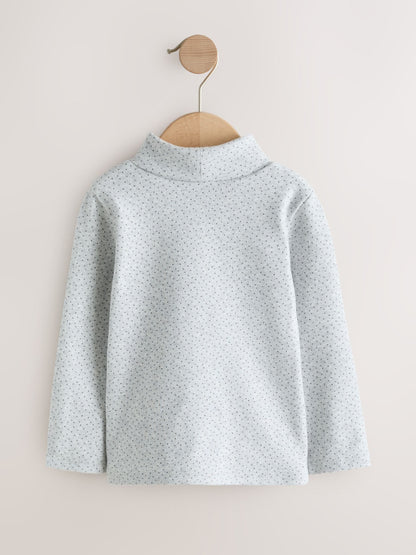 Cream/Pink/Grey Long Sleeve Roll Neck Tops 3 Pack (3mths-7yrs) - image 5