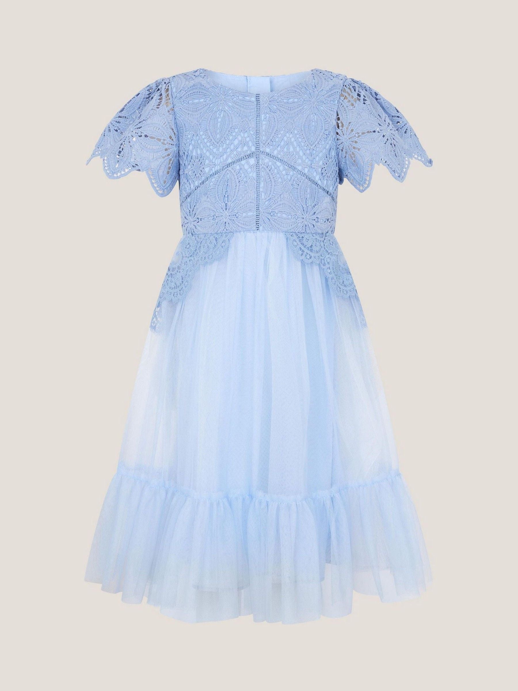 Monsoon Blue Monica Floral Lace Tulle Dress image 2