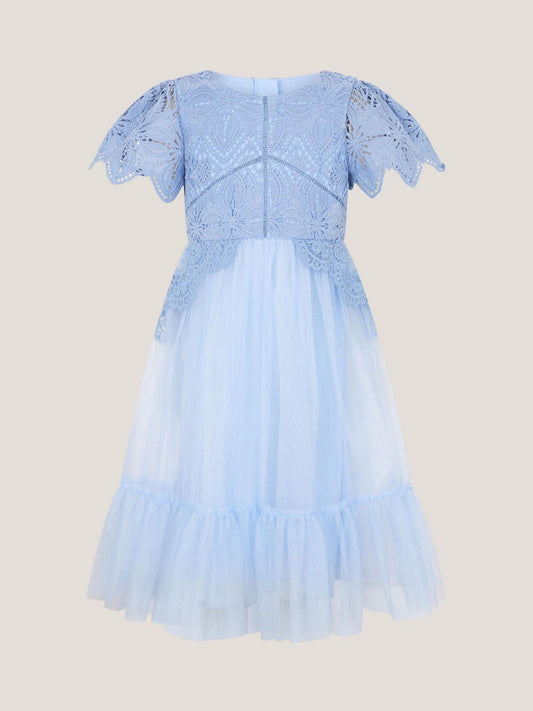 Monsoon Blue Monica Floral Lace Tulle Dress image 2