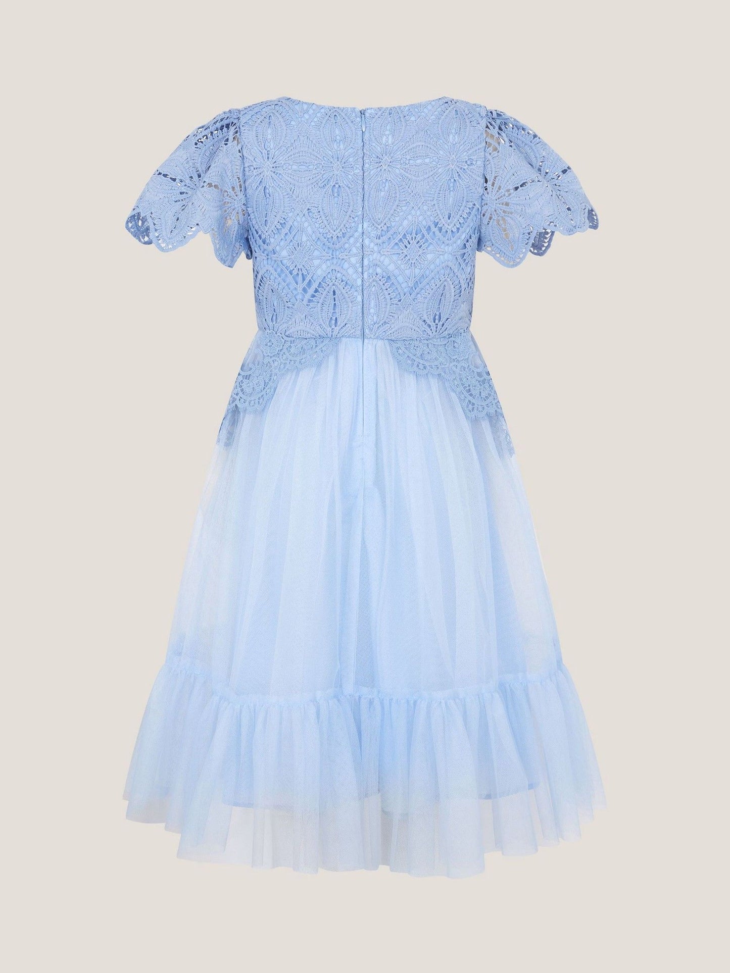 Monsoon Blue Monica Floral Lace Tulle Dress image 3