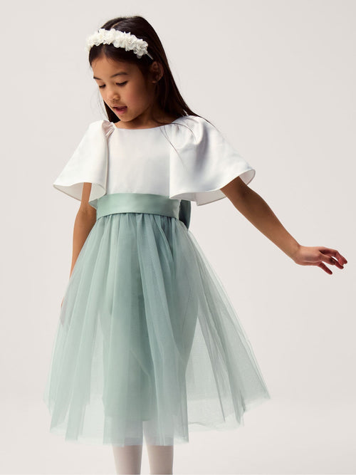 Dsiney Kidz - Monsoon Green Angelica Bow Tulle Flower Dress image 1