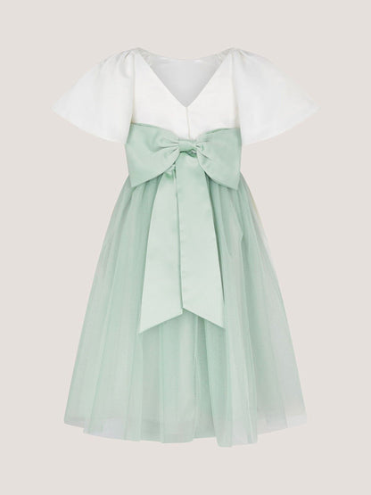 Monsoon Green Angelica Bow Tulle Flower Dress image 3