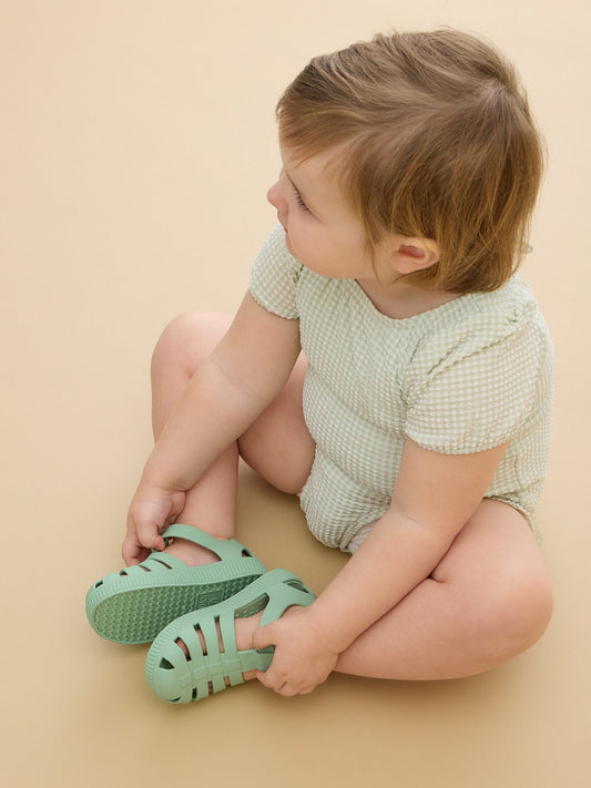 KIDLY by MORI Green Soft Comfy Jelly Sandals image 1