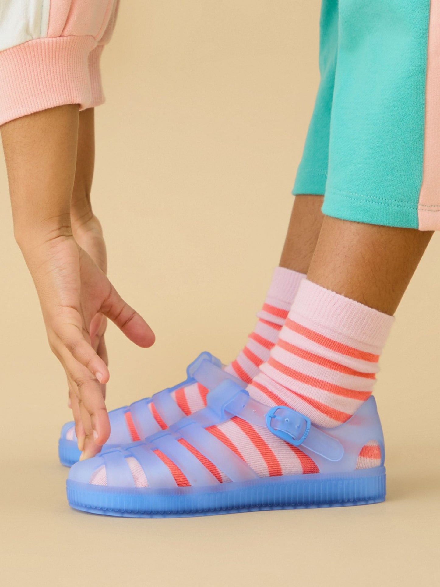 KIDLY by MORI Blue Soft Comfy Jelly Sandals image 1