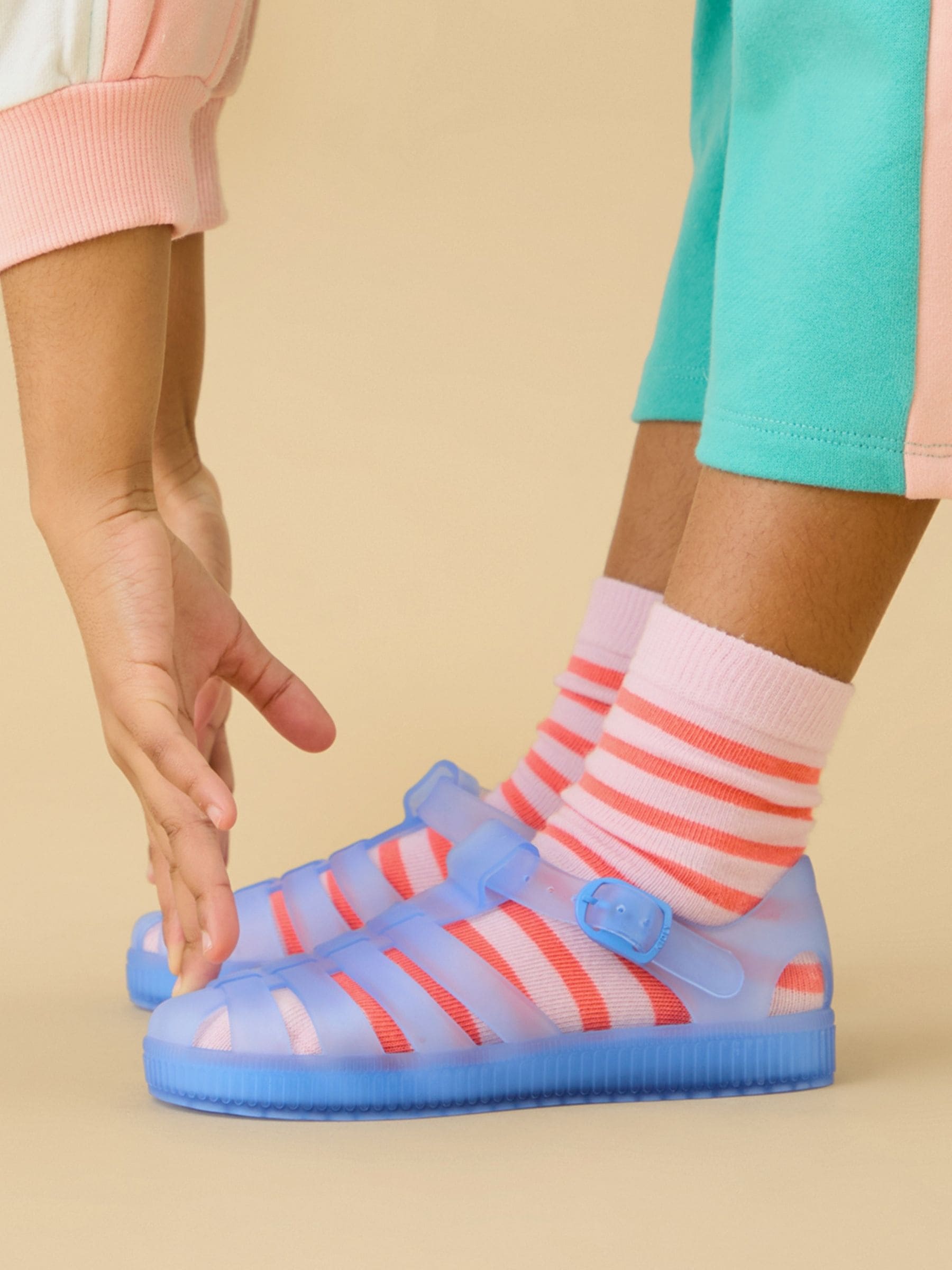 KIDLY by MORI Blue Soft Comfy Jelly Sandals image 1
