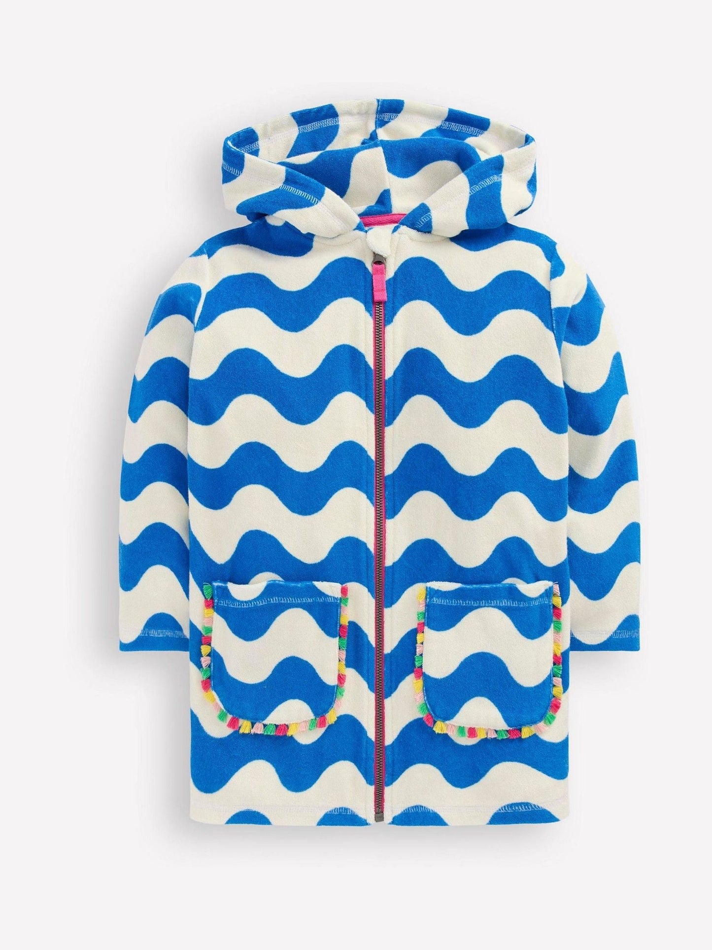 Boden Blue Romie Towelling Zip Throw On Cover-Up image 1