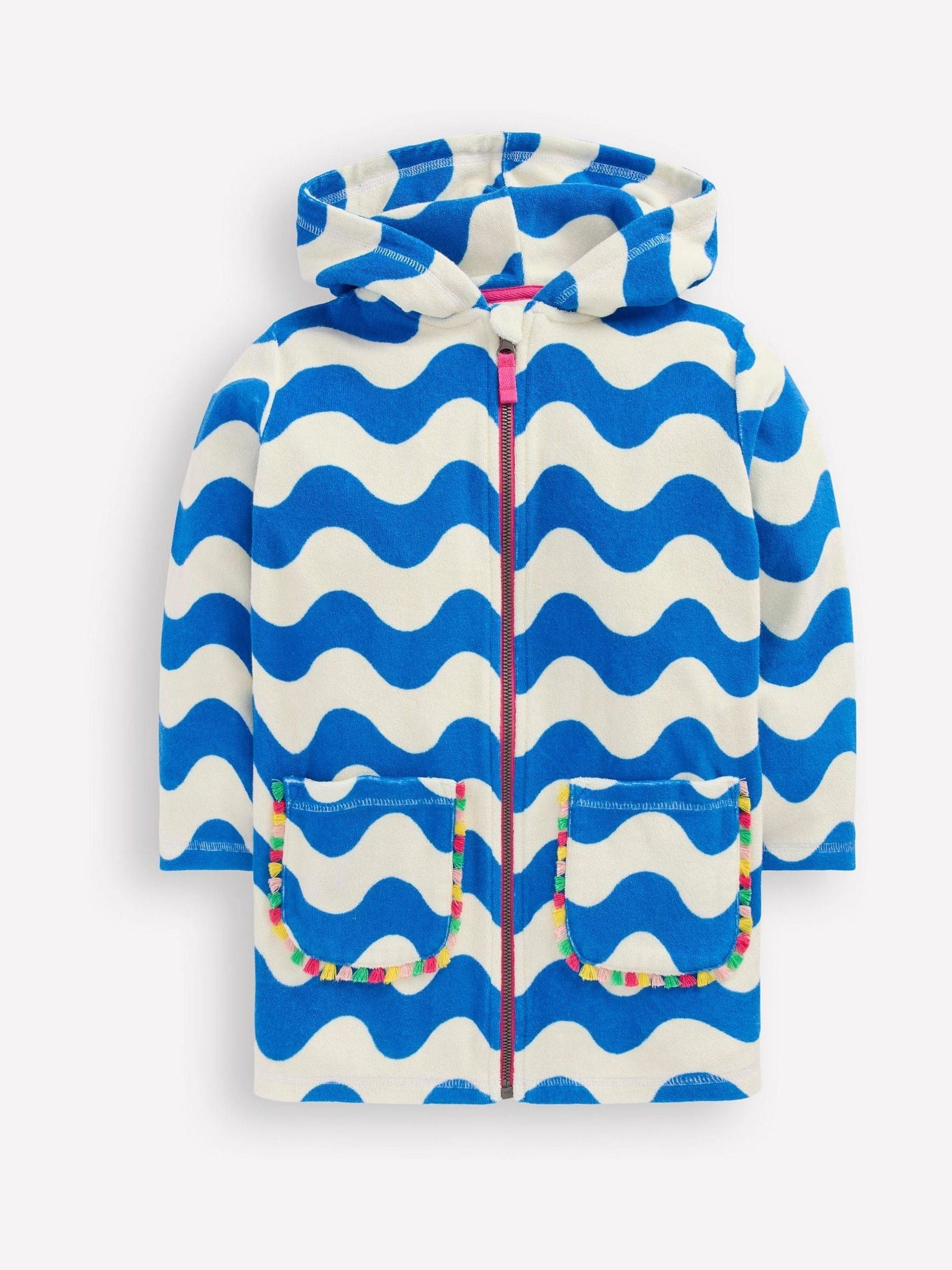 Boden Blue Romie Towelling Zip Throw On Cover-Up image 1