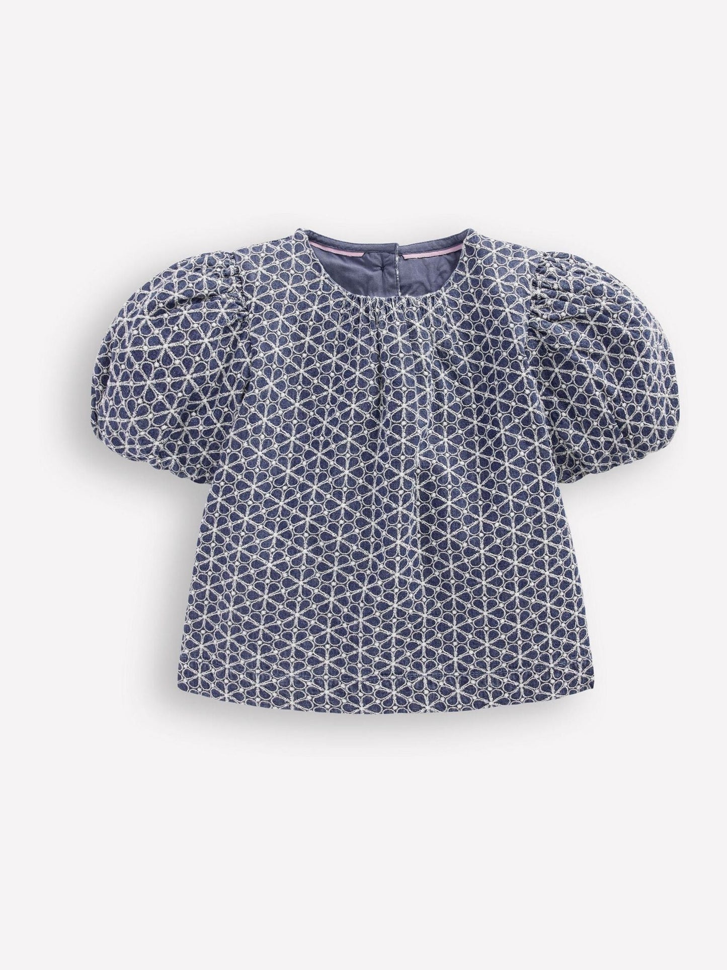 Boden Blue Puff Sleeve Woven Top image 1
