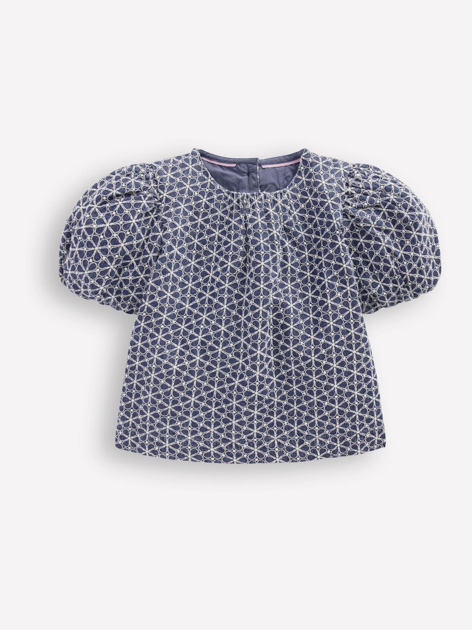 Boden Blue Puff Sleeve Woven Top image 1