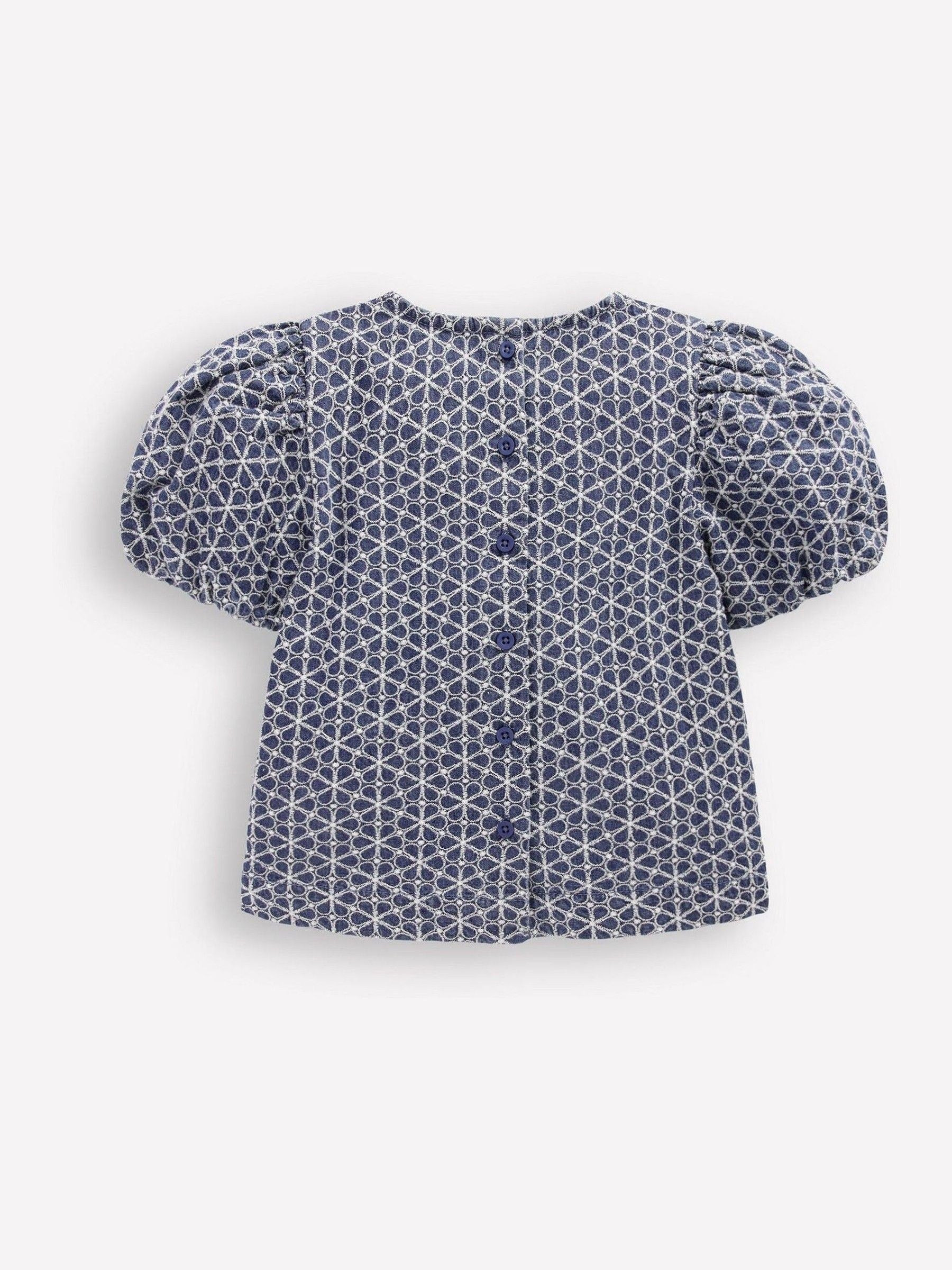 Boden Blue Puff Sleeve Woven Top image 2