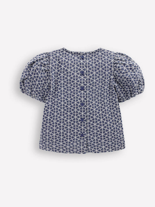 Boden Blue Puff Sleeve Woven Top image 2
