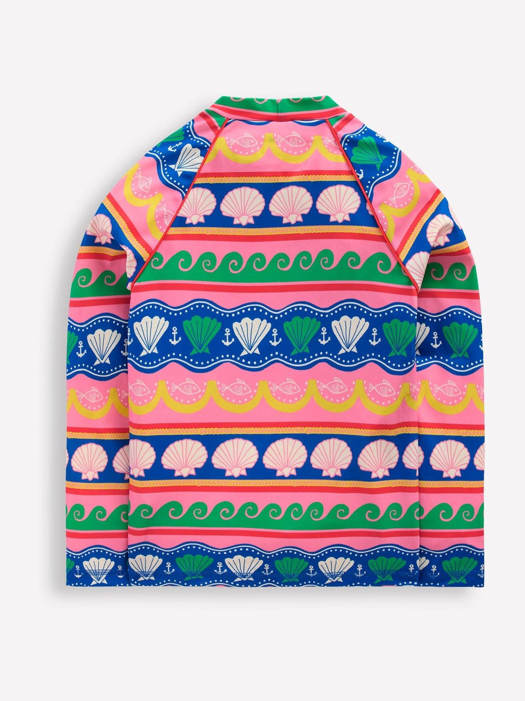 Boden Pink Sun Safe Patterned Rash Vest image 3