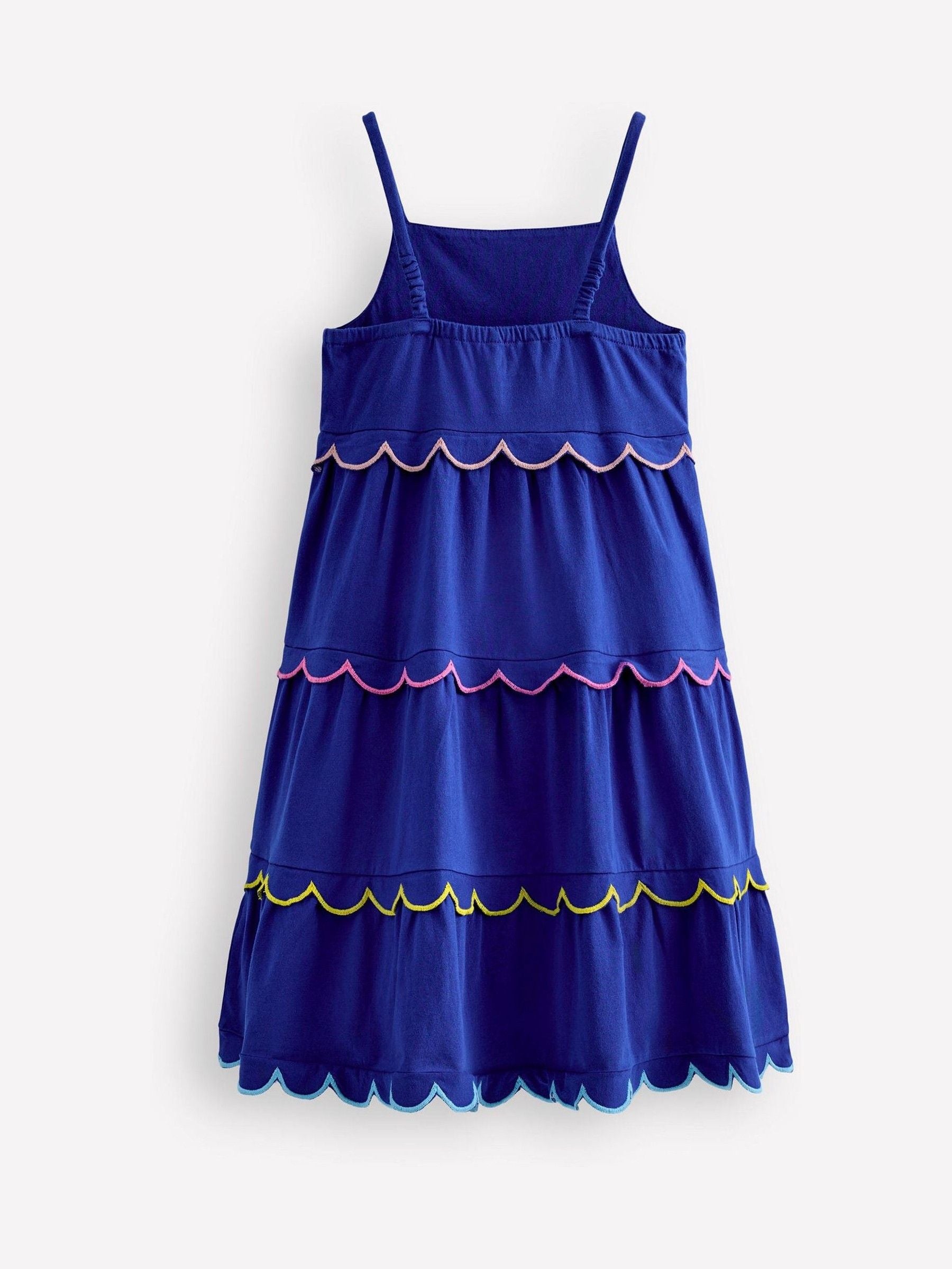 Boden Sapphire Blue Scallop Tiered Sundress image 2