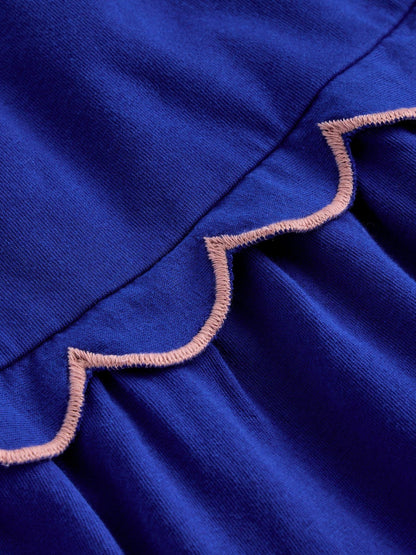 Boden Sapphire Blue Scallop Tiered Sundress image 3