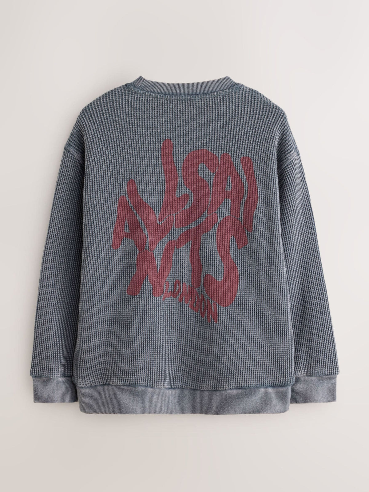 smALLSAINTS Grey Orlando Oversized Waffle Sweatshirt - image 8