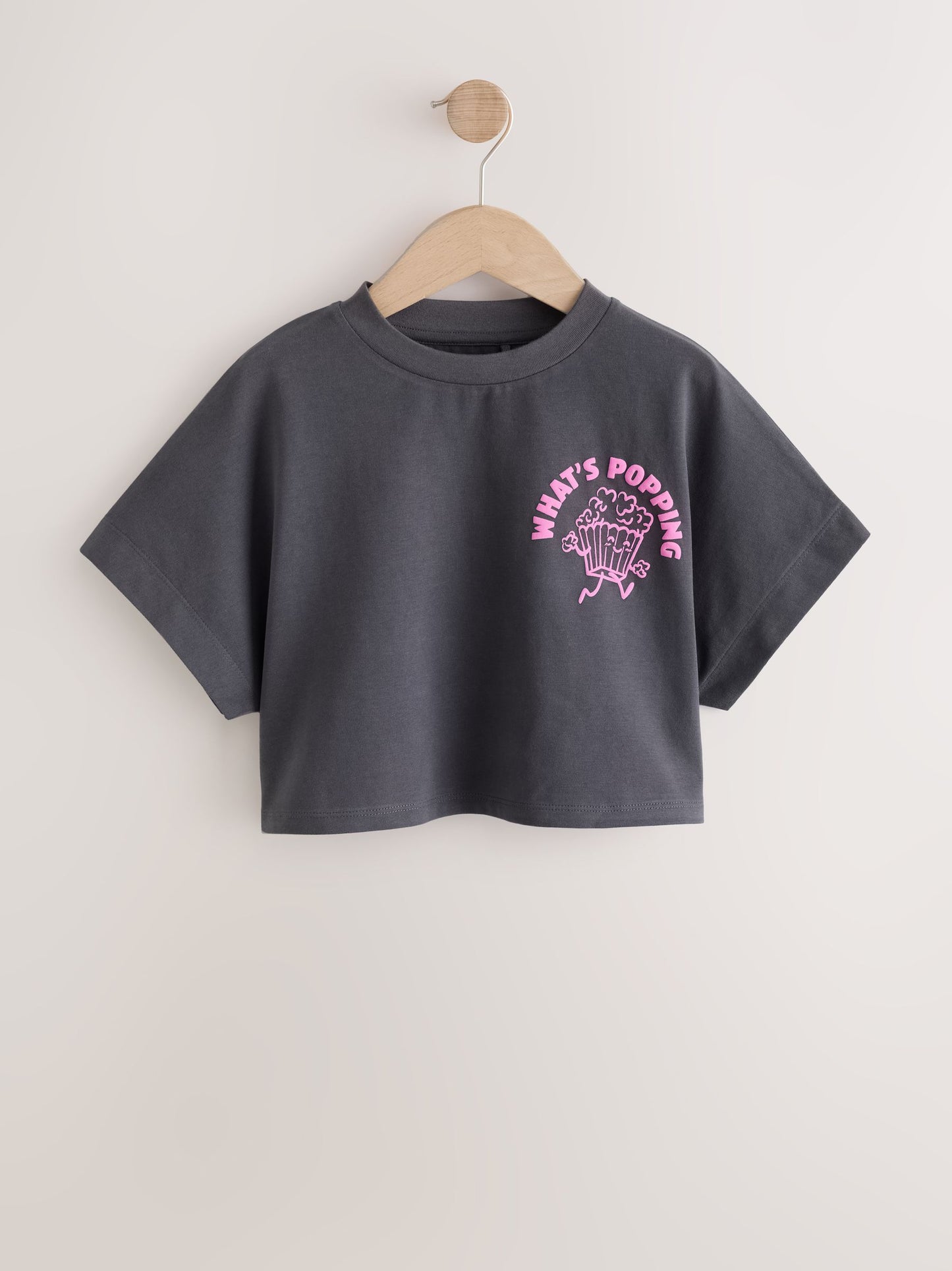Dsiney Kidz - Charcoal Grey Popcorn Boxy Graphic T-Shirt (3-16yrs) image 4