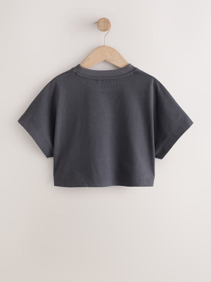 Dsiney Kidz - Charcoal Grey Popcorn Boxy Graphic T-Shirt (3-16yrs) image 5