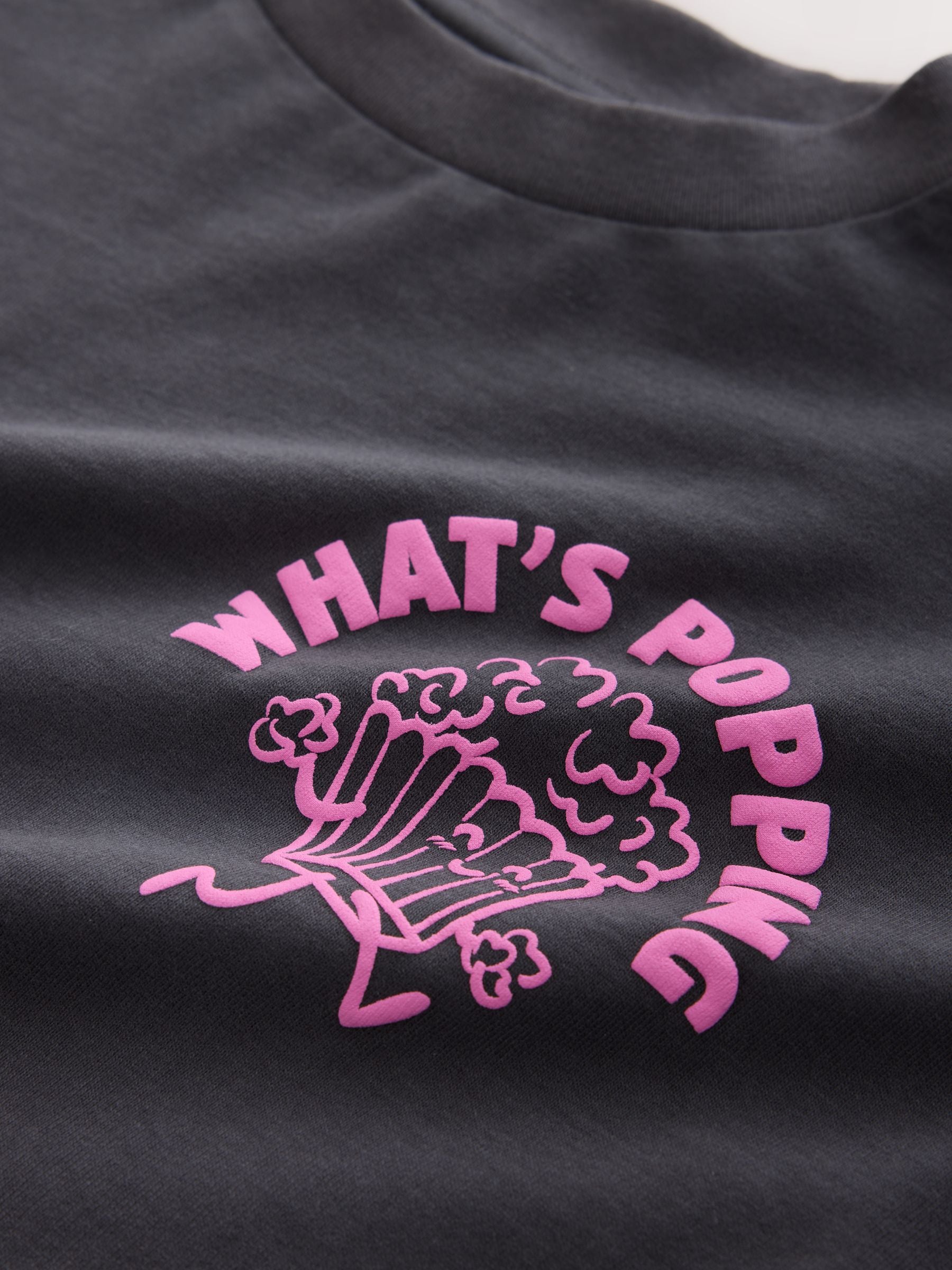 Dsiney Kidz - Charcoal Grey Popcorn Boxy Graphic T-Shirt (3-16yrs) image 7