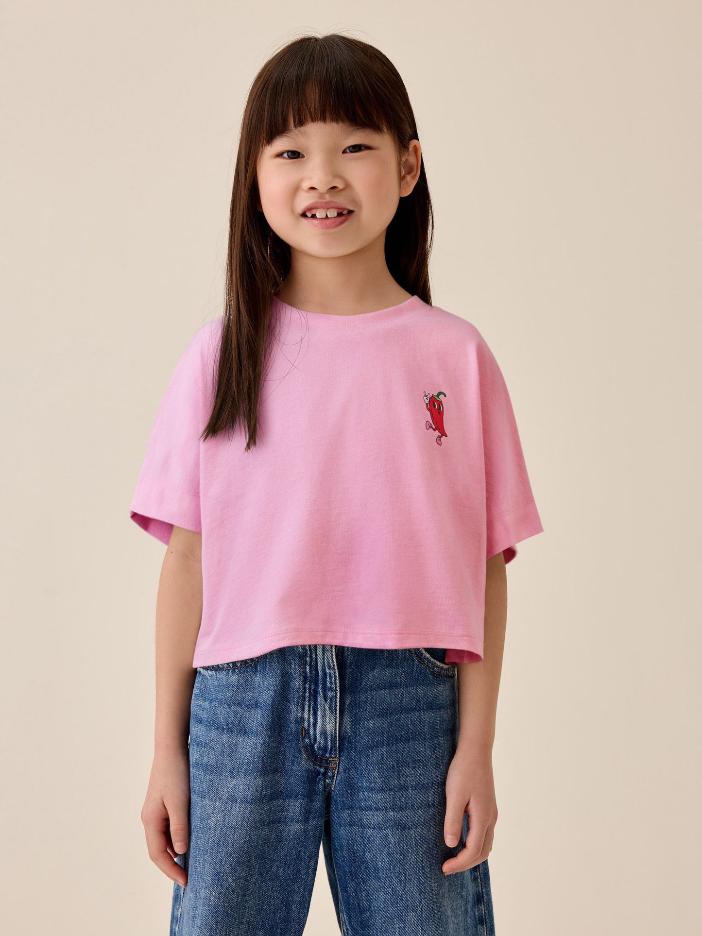 Dsiney Kidz - Pink Chilli Boxy Graphic T-Shirt (3-16yrs) image 1