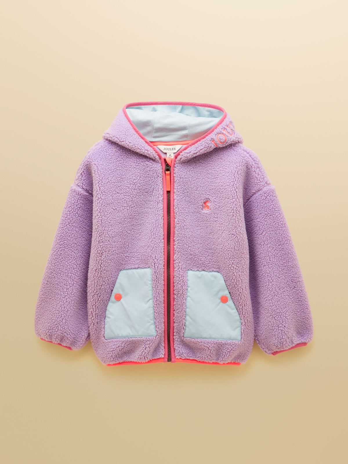 Joules Girls' Ellis Lilac Purple Zip Up Fleece - image 1