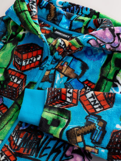 Blue Minecraft Fleece All-In-One (4-16yrs) - image 3