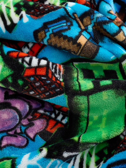 Blue Minecraft Fleece All-In-One (4-16yrs) - image 4