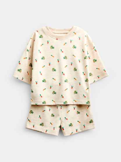 Jojo Maman Bébé Green Farm 2-Pack Jersey Pyjamas - image 3