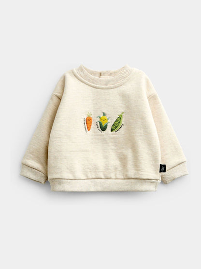 Dsiney Kidz - Jojo Maman Bébé Green Vegetable Appliqué Sweatshirt & Jogger Set image 3