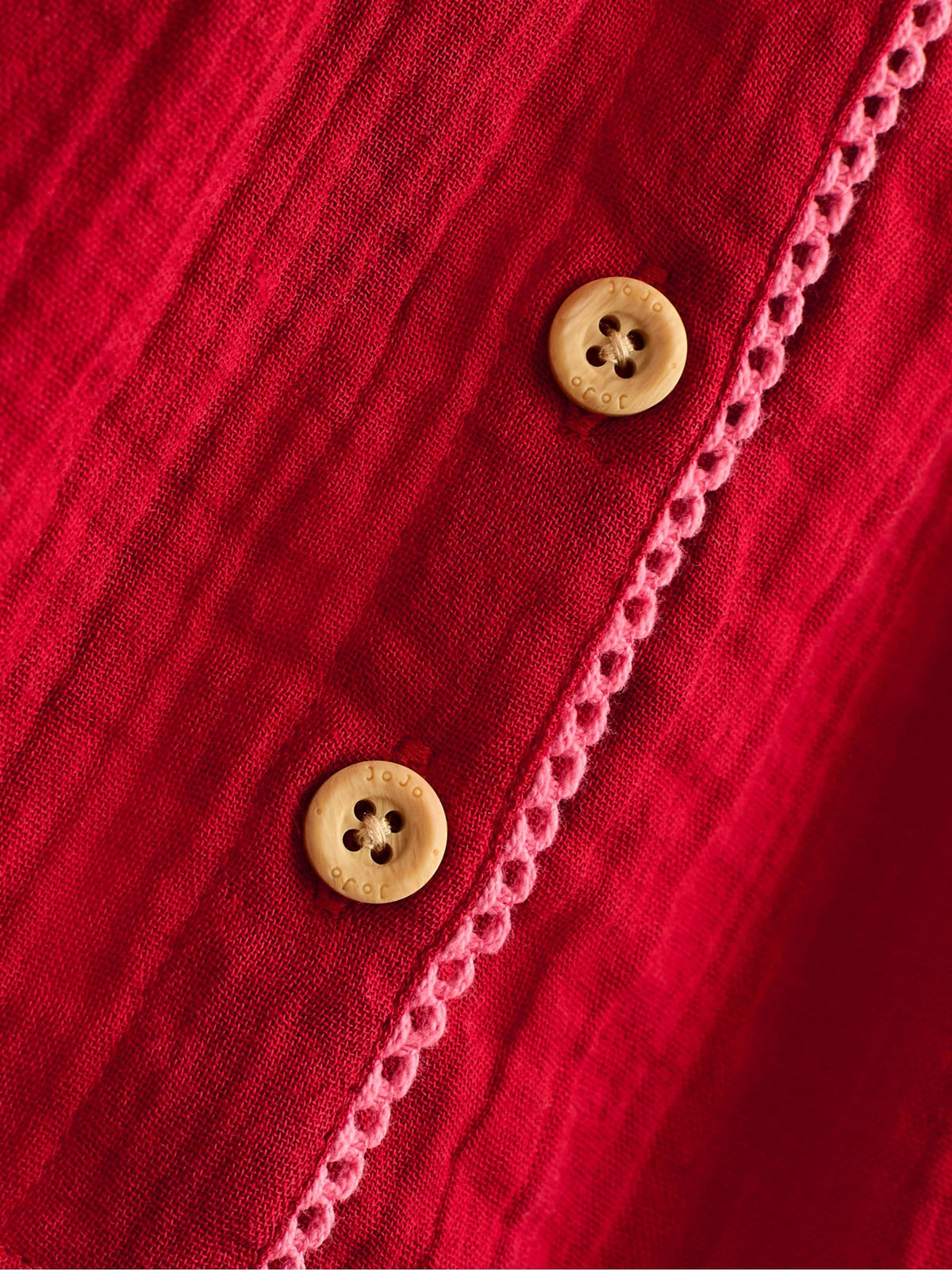 JoJo Maman Bébé Pink Cherry Embroidered Collar Pyjamas - image 7