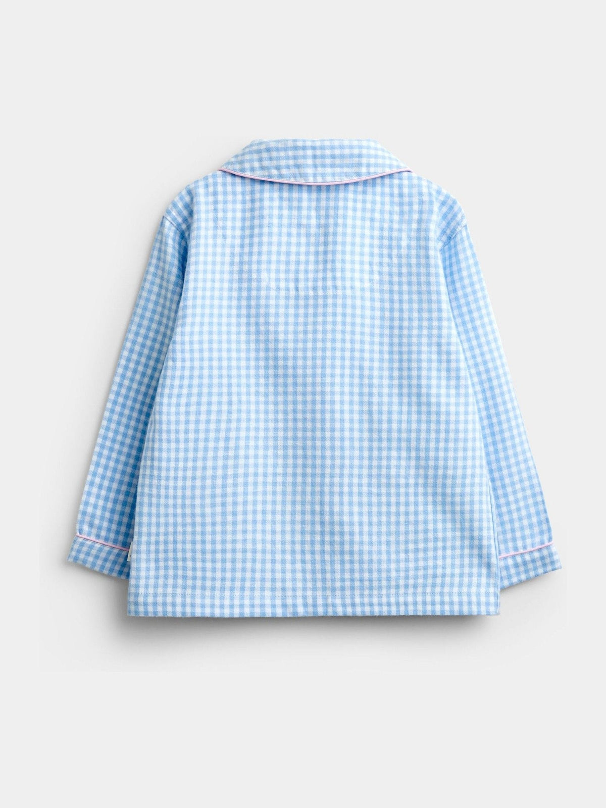 Dsiney Kidz - JoJo Maman Bébé Light Blue Gingham Floral Woven Pyjamas image 3