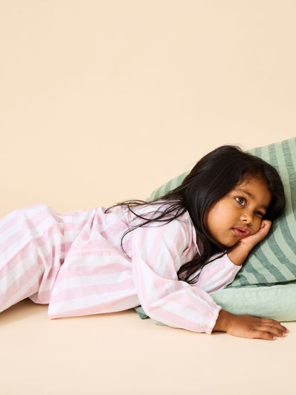 Dsiney Kidz - JoJo Maman Bébé Pink Stripe Woven Pyjamas image 2