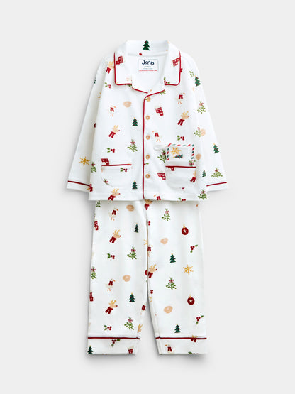 JoJo Maman Bébé White Christmas Letter to Santa Pyjamas - image 1